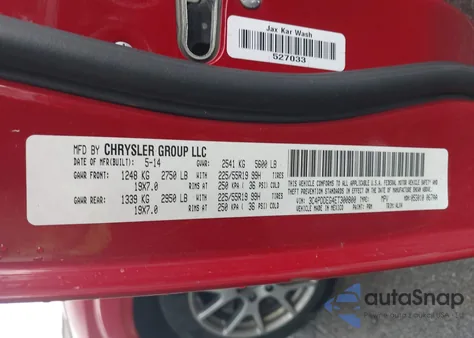 2014 Dodge Journey R/T from USA, damaged, VIN 3C4PDDEG4ET300800